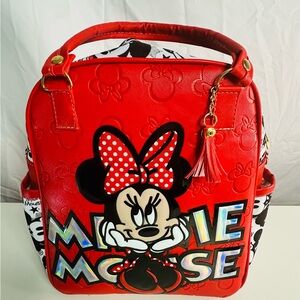 3D CARTOON CHARACTER BACKPACK/CROSSBODY BAG-MINNIE MOUSE.